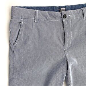 G.H. Bass Bermuda  shorts, medium rise, stretch cotton blend, pinstriped